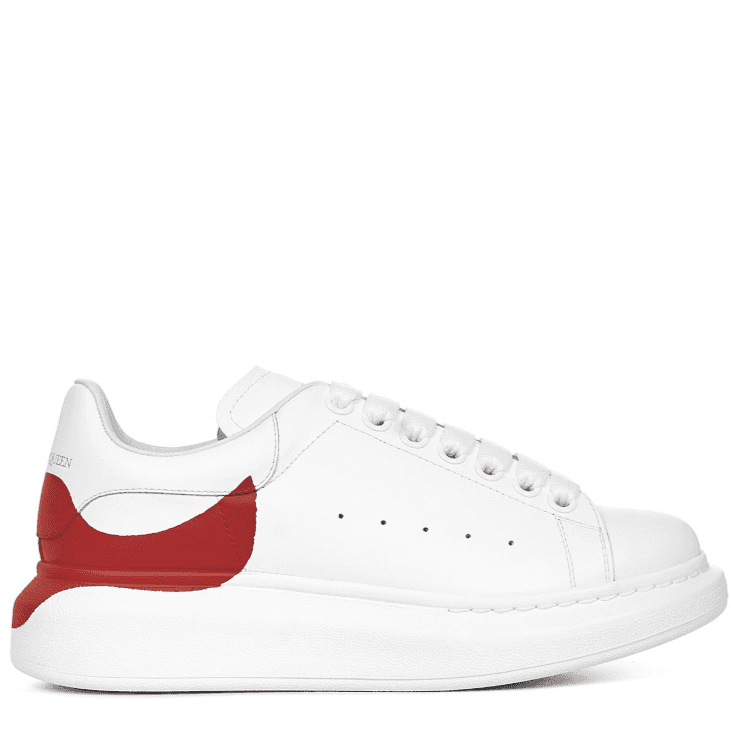 ALEXANDER MCQUEEN  Oversized drop heel sneaker white/red