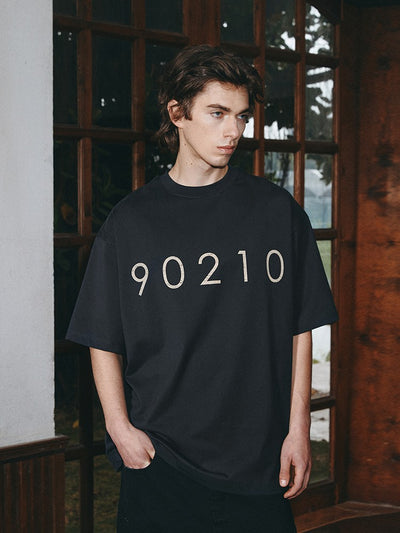 ANTIDOTE 90210 cracked printed short-sleeved T-shirt