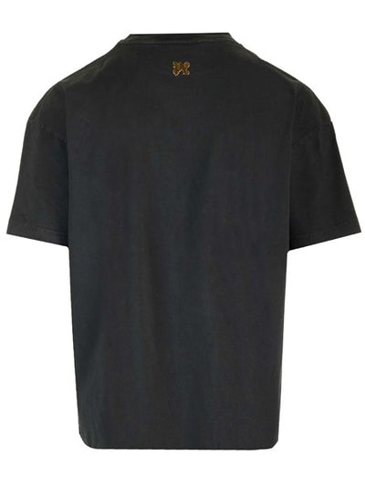 Palm Angels T-shirt with burning monogram on the front black