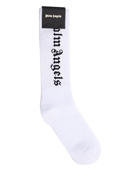 Palm Angels White sock with logo