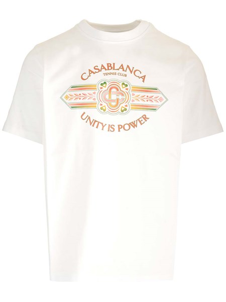 Casablanca Slim fit unity t-shirt white
