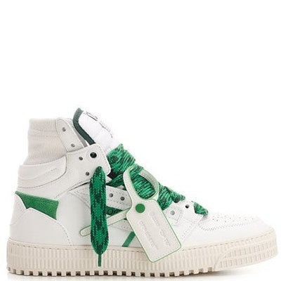 Off-white "off court 3.0" high-top sneakers white/green