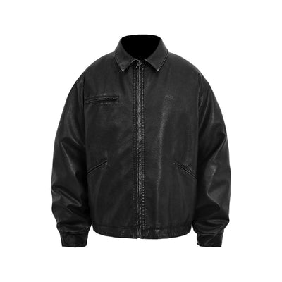ANTIDOTE Distressed Leather Detroit Leather Jacket
