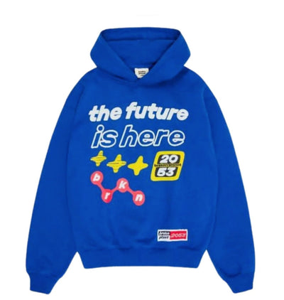 Broken Planet Market 'The Future Is Here' Hoodie (front view)