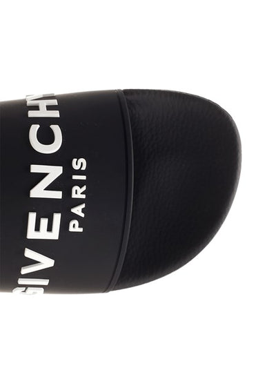 Givenchy Black slides with logo
