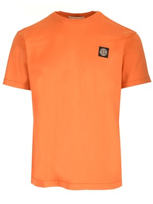 STONE ISLAND Classic fit T-shirt orange