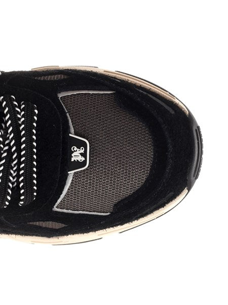 Palm Angels "the palm" running style sneakers black/beige