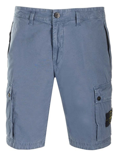 Stone Island Cotton cargo bermuda shorts light blue