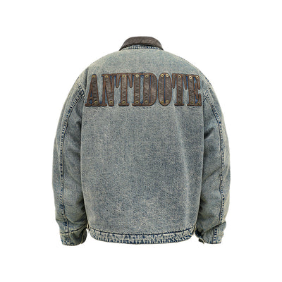 ANTIDOTE Detroit Snowflake Denim Patch Jacket