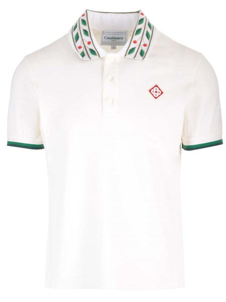 Casablanca "laurel" polo shirt with embroidered collar